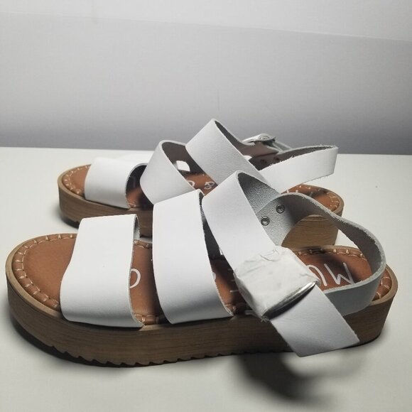 Musse & Cloud Women's White Y2K Chunky Heel Sandals EU 38 US 7 - Picture 1 of 8